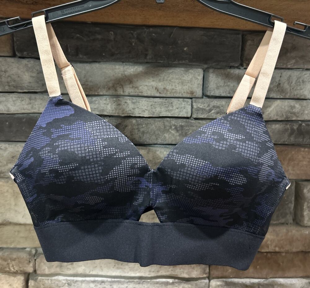 SPANX Workout to Waves Mesh Panel Sports Bra Size S (S=34A/32B) Camo Print *A6